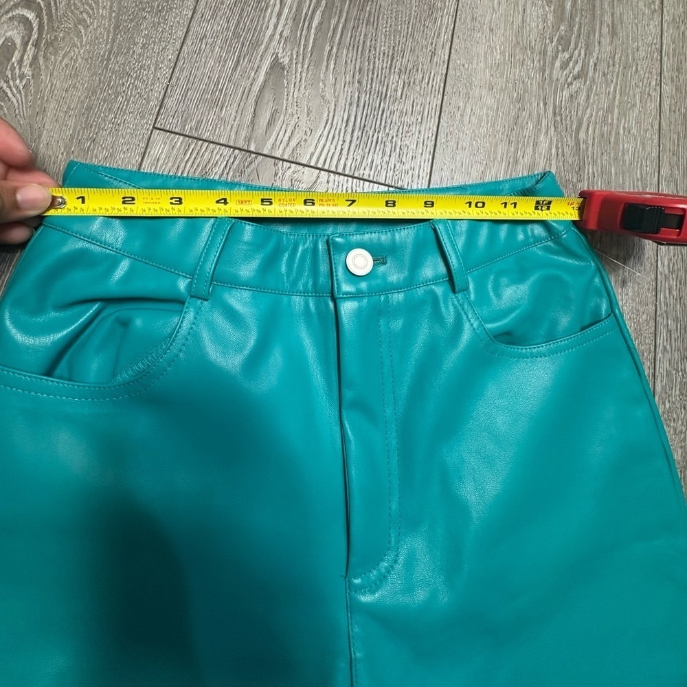 Princess Polly aqua leather Pants - Picture 6 of 10